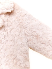 Nicole Miller Natural Longline Faux Fur Coat - Image 7 of 8