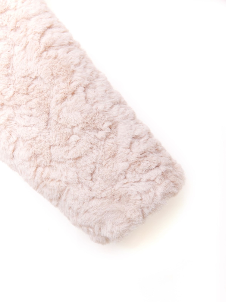 Nicole Miller Natural Longline Faux Fur Coat - Image 8 of 8