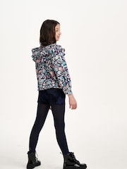 Nicole Miller Blue Floral Print Cotton Blouse - Image 7 of 7