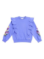 Nicole Miller Purple Long Sleeves 100% Cotton Sweater - Image 3 of 8