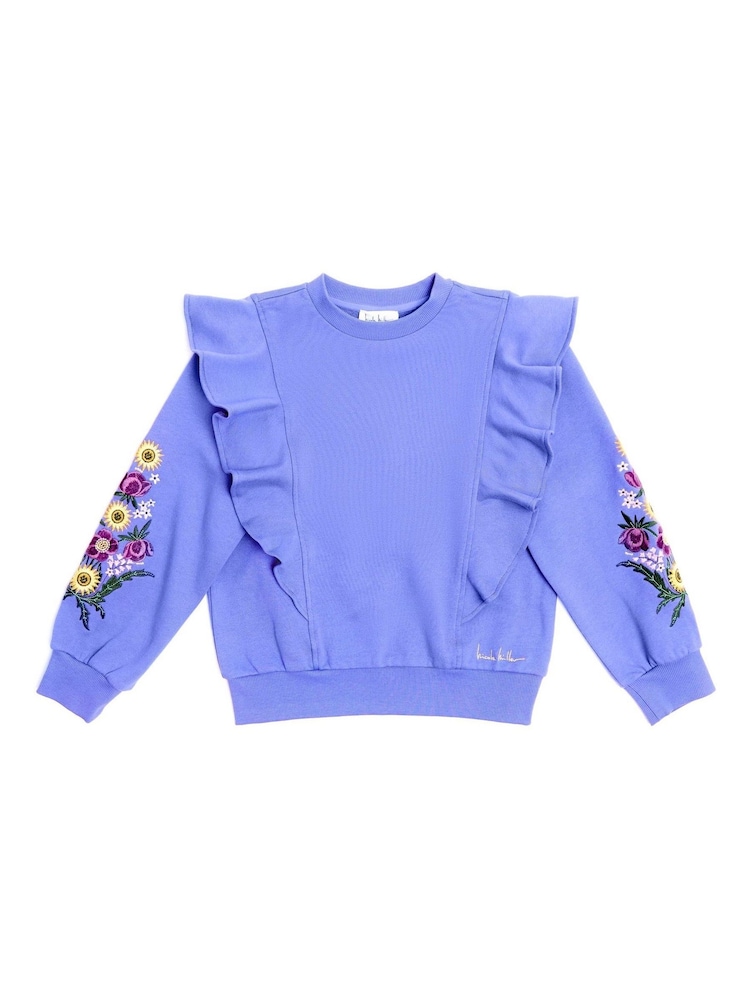 Nicole Miller Purple Long Sleeves 100% Cotton Sweater - Image 3 of 8