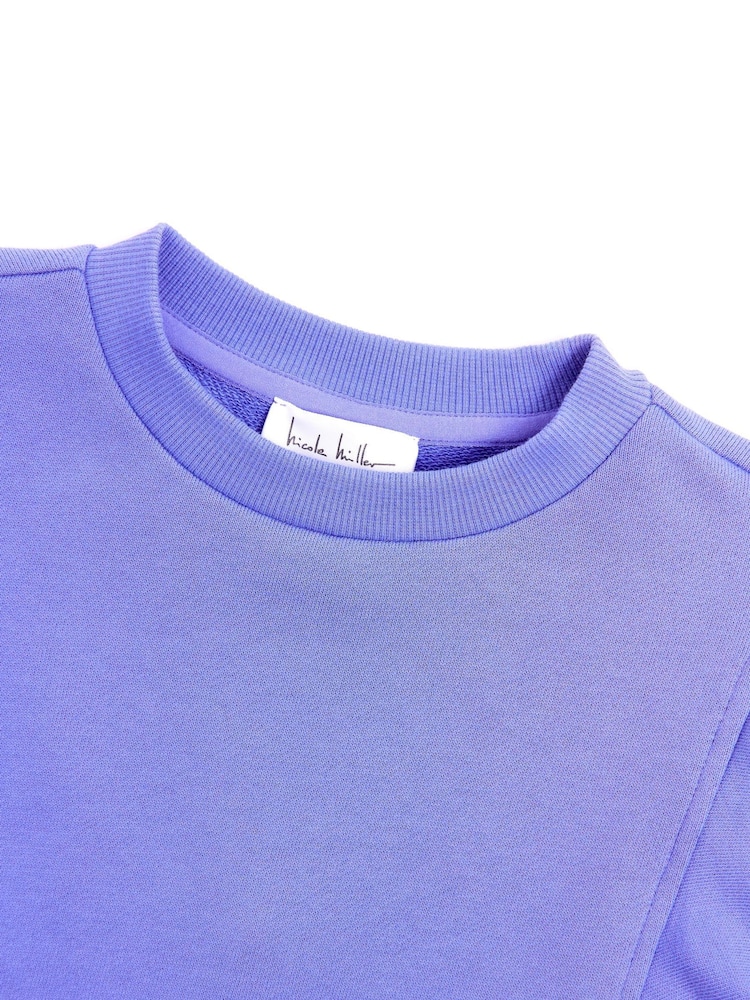 Nicole Miller Purple Long Sleeves 100% Cotton Sweater - Image 5 of 8