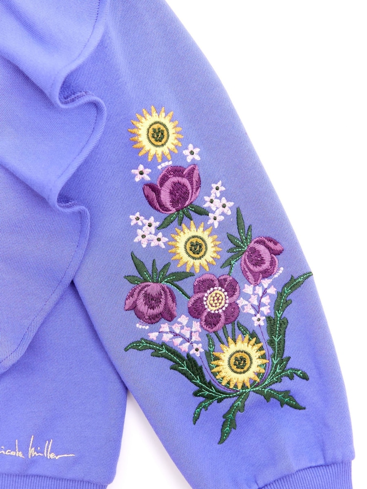 Nicole Miller Purple Long Sleeves 100% Cotton Sweater - Image 7 of 8