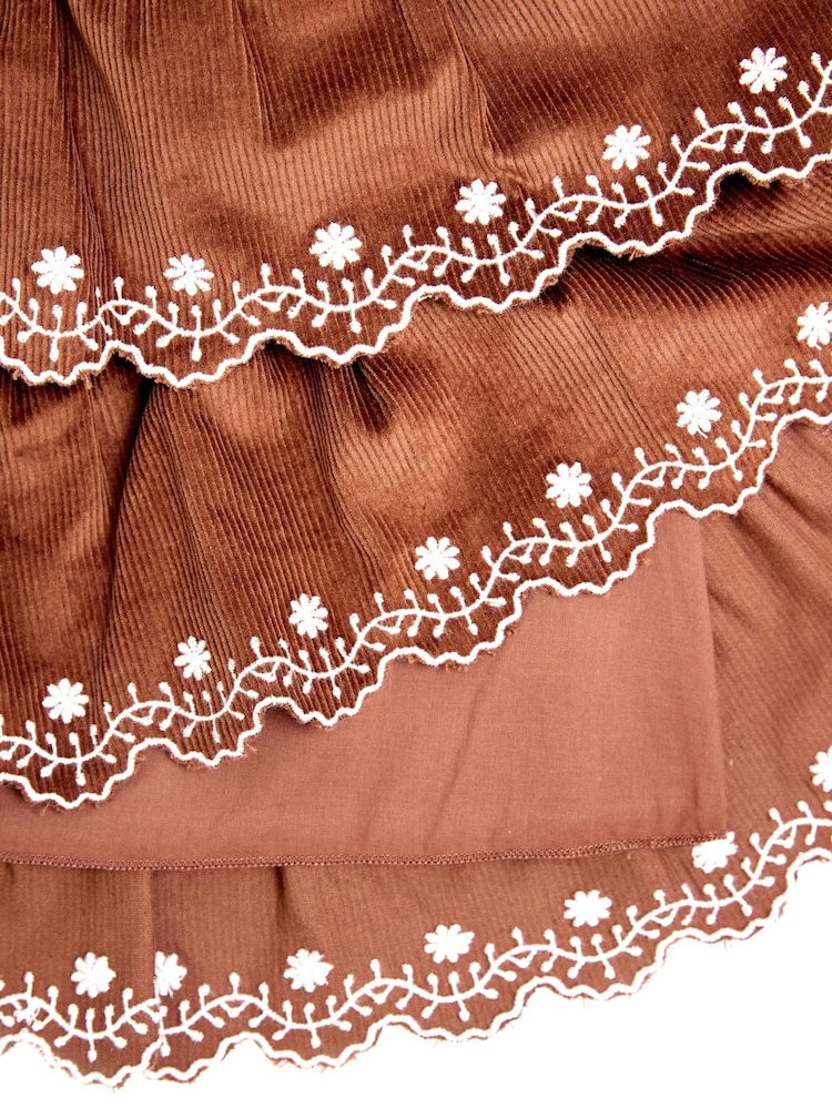 Nicole Miller Ruffle Co-ord Brown Skirt - Image 8 of 8 Nicole Miller Ruffle Co-ord Brown Skirt - Image 8 of 8