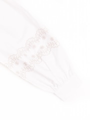 Nicole Miller Cream Embrodery 100% Cotton Blouse - Image 7 of 8