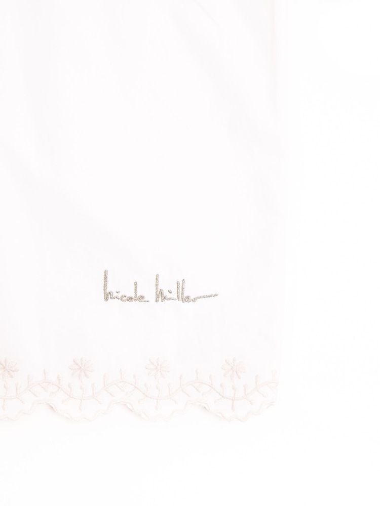 Nicole Miller Cream Embrodery 100% Cotton Blouse - Image 8 of 8