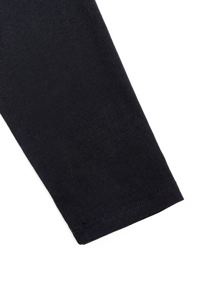 Nicole Miller Ruffle Trims Sleeve Long Sleeve 100% Cotton Black T-shirt - Image 7 of 7