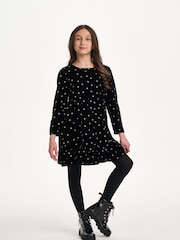 Nicole Miller Sequins Black Velvet Dress - Image 1 of 8