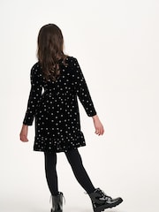 Nicole Miller Sequins Black Velvet Dress - Image 2 of 8