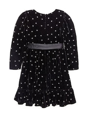 Nicole Miller Sequins Black Velvet Dress - Image 4 of 8