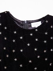 Nicole Miller Sequins Black Velvet Dress - Image 5 of 8