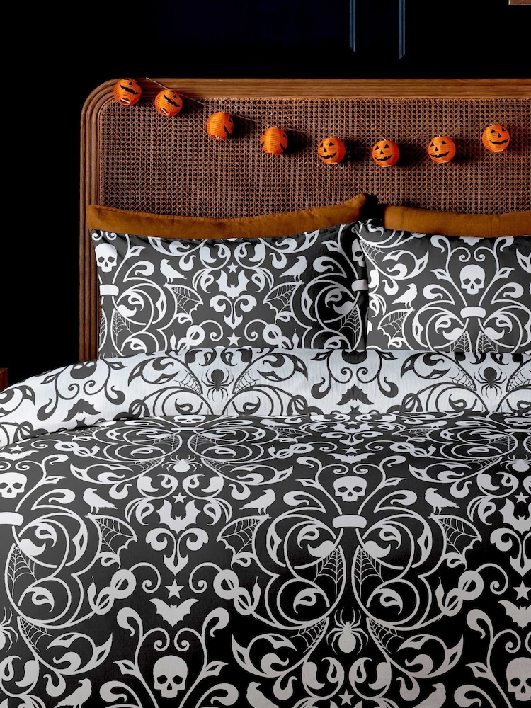 Copenhagen Home Black/White Dark Damask Duvet Cover Set - Image 2 of 2