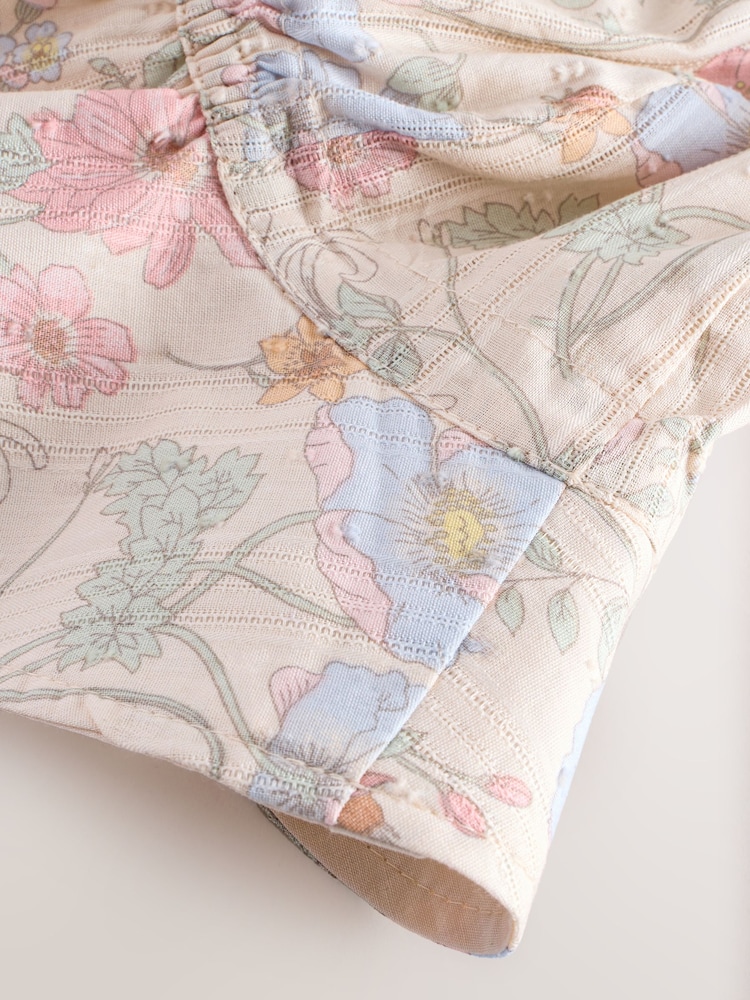 Rosa Blumenmuster - Baby-Sommerhut aus 100 % Baumwolle (0M.–2J.) - Bild 3 von 3 Rosa Blumenmuster - Baby-Sommerhut aus 100 % Baumwolle (0M.–2J.) - Bild 3 von 3