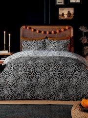 Copenhagen Home Black/White Spiders Web Spider Duvet Cover Set - Image 1 of 2