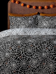 Copenhagen Home Black/White Spiders Web Spider Duvet Cover Set - Image 2 of 2