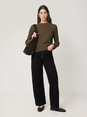 Jigsaw Dark Brown Heckfield Leather Tote Bag - Image 5 of 6