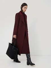 Jigsaw Red Compact Wool Line Burgundy Dress - Image 5 of 6