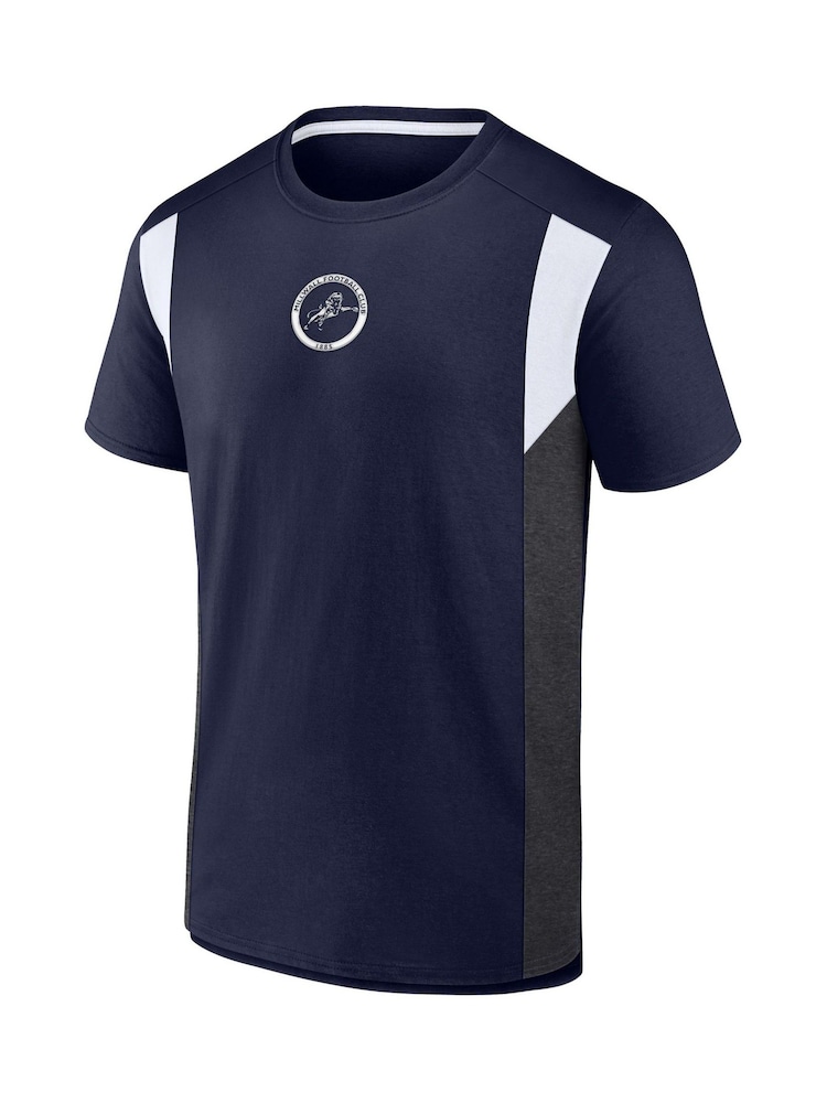 Fanatics Blue 100% Cotton Millwall Fundamentals T-Shirt - Image 3 of 3 Fanatics Blue 100% Cotton Millwall Fundamentals T-Shirt - Image 3 of 3
