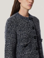 Jigsaw Blue French Tweed Cardi Jacket - Image 2 of 7
