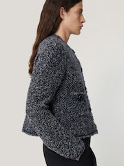 Jigsaw Blue French Tweed Cardi Jacket - Image 4 of 7