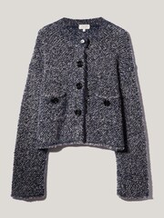 Jigsaw Blue French Tweed Cardi Jacket - Image 7 of 7