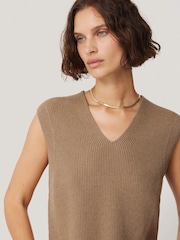 Jigsaw Natural Cotton Blend V-Neck Tank - Image 2 of 7