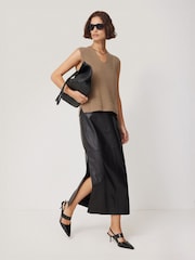 Jigsaw Natural Cotton Blend V-Neck Tank - Image 6 of 7