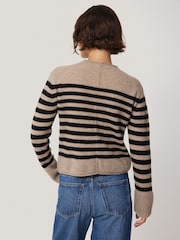 Jigsaw Cream Cloud Cashmere Eldon Stripe Jumper - Image 5 of 7