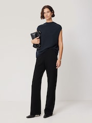 Jigsaw Blue Cloud Cashmere Cap Sleeve Top - Image 3 of 6