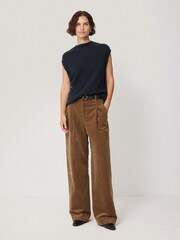 Jigsaw Blue Cloud Cashmere Cap Sleeve Top - Image 6 of 6