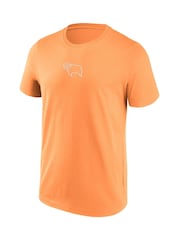 Fanatics Orange 100% Cotton Derby County Mono Graphic T-Shirt - Image 3 of 3