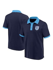 Fanatics Blue 100% Cotton England Heritage Polo Shirt - Image 1 of 3