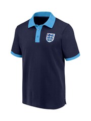 Fanatics Blue 100% Cotton England Heritage Polo Shirt - Image 3 of 3