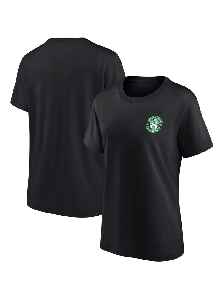 Fanatics Womens Hibernian Small Crest Black T-Shirt - Image 1 of 3
