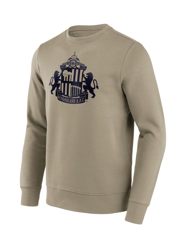 Fanatics 100% Cotton Sunderland Mono Logo Graphic Crew Brown Sweatshirt - Image 2 of 3