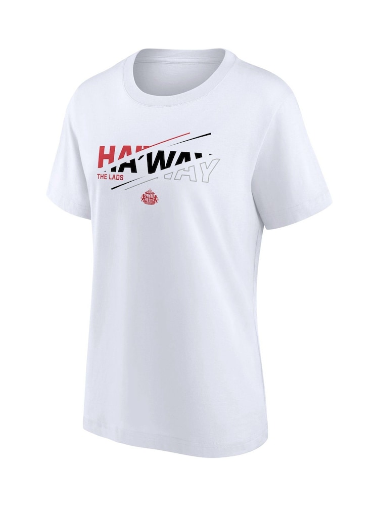 Fanatics Womens 100% Cotton Sunderland Ha'way Graphic White T-Shirt - Image 3 of 3