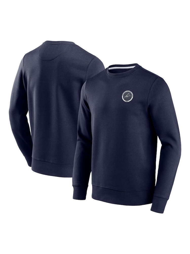Fanatics Small Blue Millwall Essentials Crest Crew Sweatshirt - Image 1 of 3