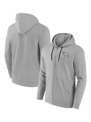 Fanatics Small Grey Derby County Essentials Crest Full Zip Hoodie - Image 1 of 3