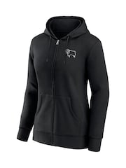 Fanatics Small Derby County Essentials Crest Full Zip Black Hoodie - Image 2 of 3