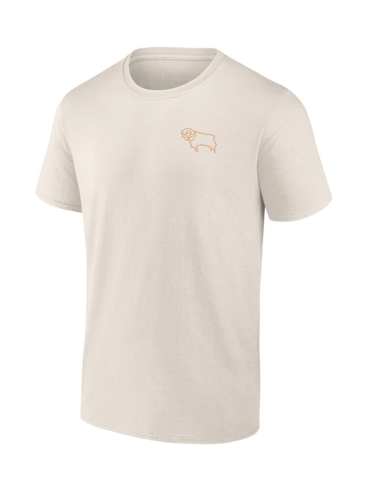 Fanatics Small 100% Cotton Derby County Essentials Crest White T-Shirt - Image 2 of 3