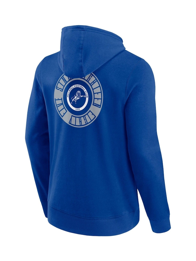 Fanatics Blue Millwall Revolve Front & Back Graphic Hoodie - Image 3 of 3