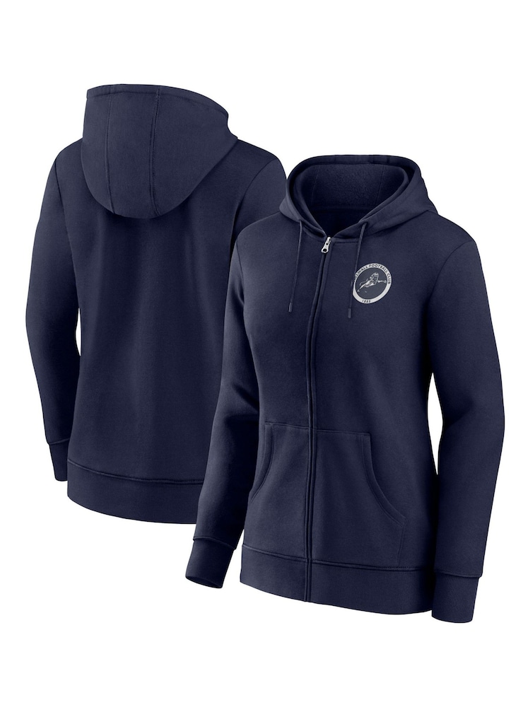 Fanatics Small Blue Millwall Essentials Crest Full Zip Hoodie - Image 1 of 3 Fanatics Small Blue Millwall Essentials Crest Full Zip Hoodie - Image 1 of 3