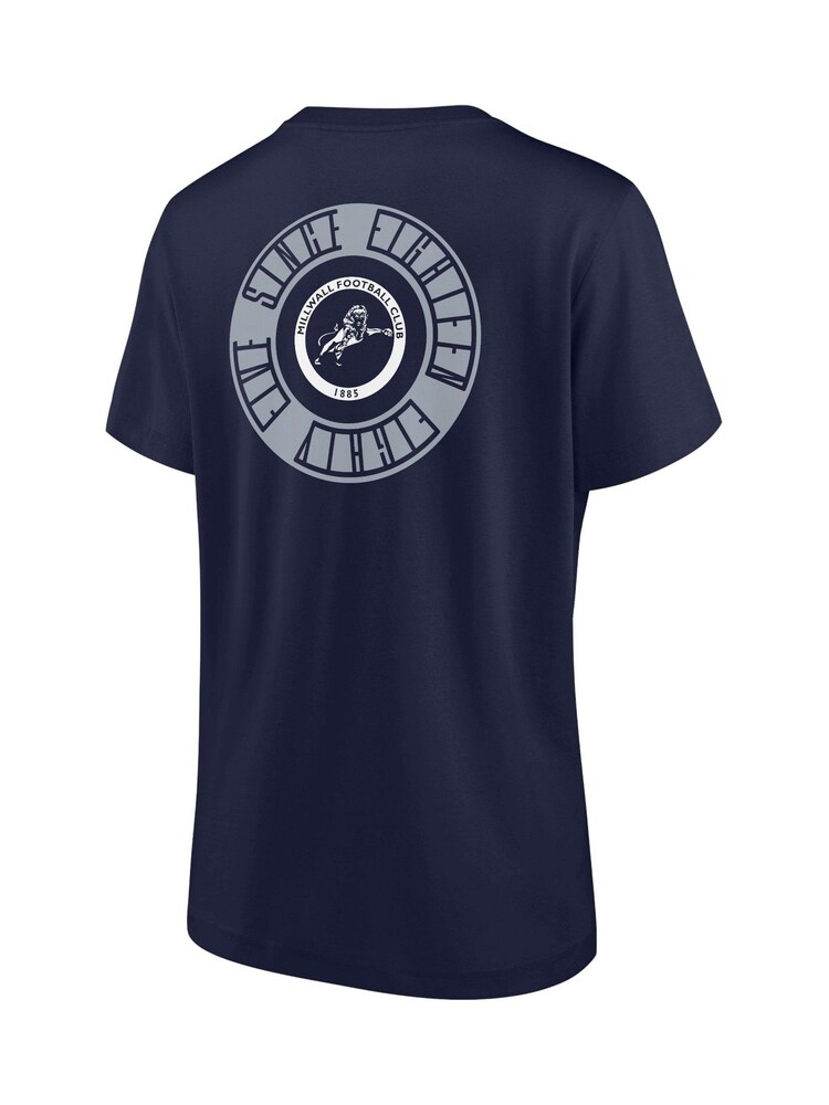 Fanatics Womens Blue 100% Cotton Millwall Revolve Front & Back Graphic T-Shirt - Image 3 of 3 Fanatics Womens Blue 100% Cotton Millwall Revolve Front & Back Graphic T-Shirt - Image 3 of 3