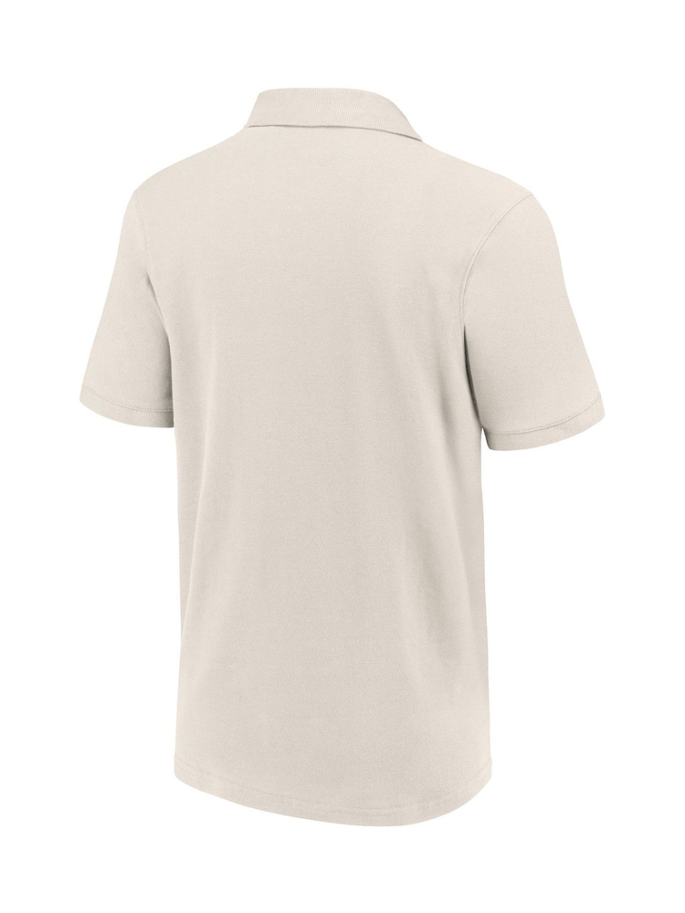 Fanatics 100% Cotton Derby County Essentials White Polo Shirt - Image 3 of 3