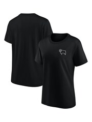 Fanatics Small Derby County 100% Cotton Essentials Crest Black T-Shirt - Image 1 of 1
