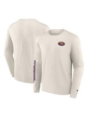 Fanatics 100% Cotton NFL San Francisco 49ers Gradient Long Sleeve Crew White T-Shirt - Image 1 of 3