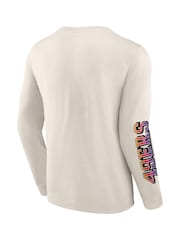 Fanatics 100% Cotton NFL San Francisco 49ers Gradient Long Sleeve Crew White T-Shirt - Image 3 of 3