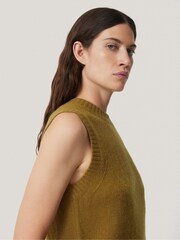 Jigsaw Green Cashmere Crew Neck Tank - Image 2 of 6