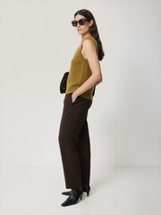 Jigsaw Green Cashmere Crew Neck Tank - Image 3 of 6