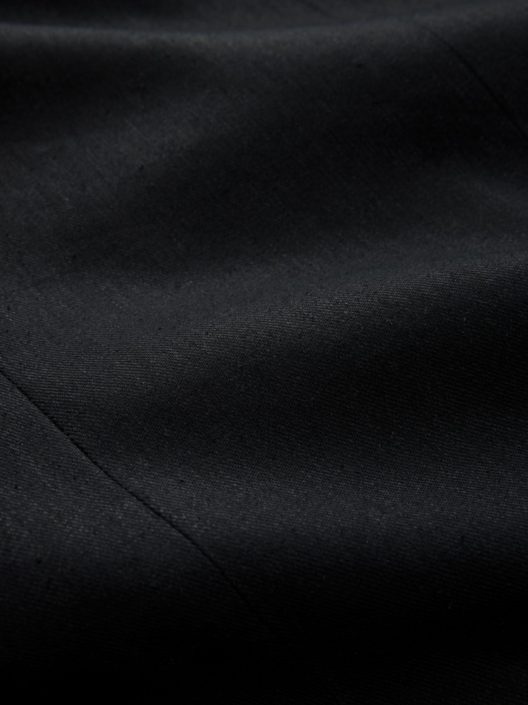 Zwart - Single Breasted Tailored Blazer With Linen - Image 7 of 9